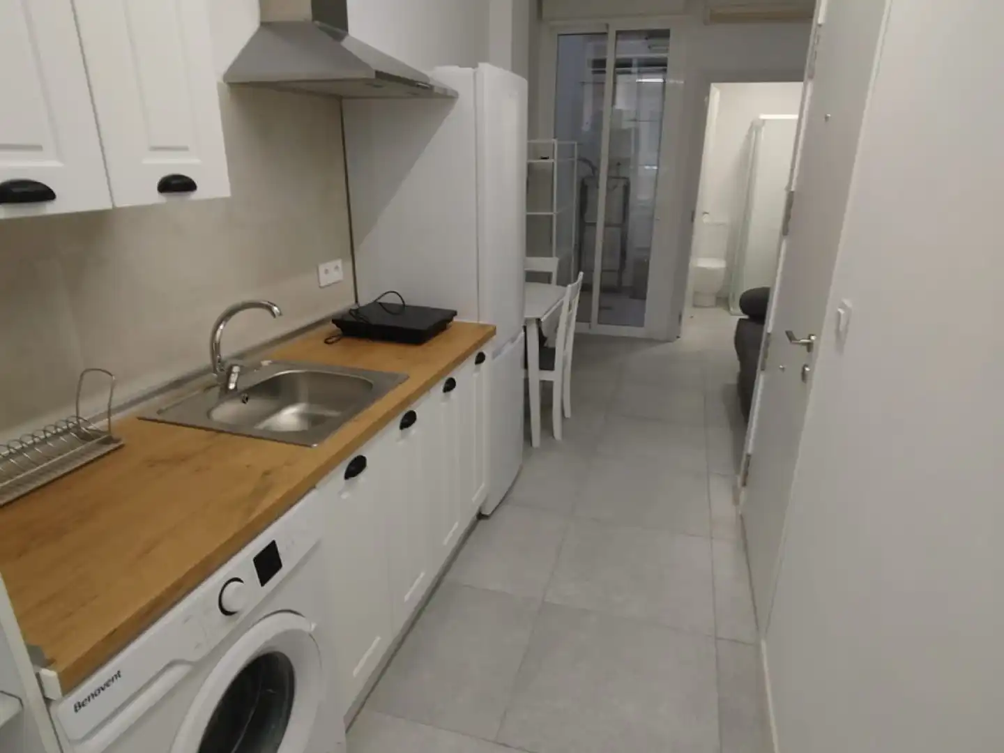 Cuina de Apartament de lloguer en Murcia amb Aire condicionat, Moblat i Rentadora