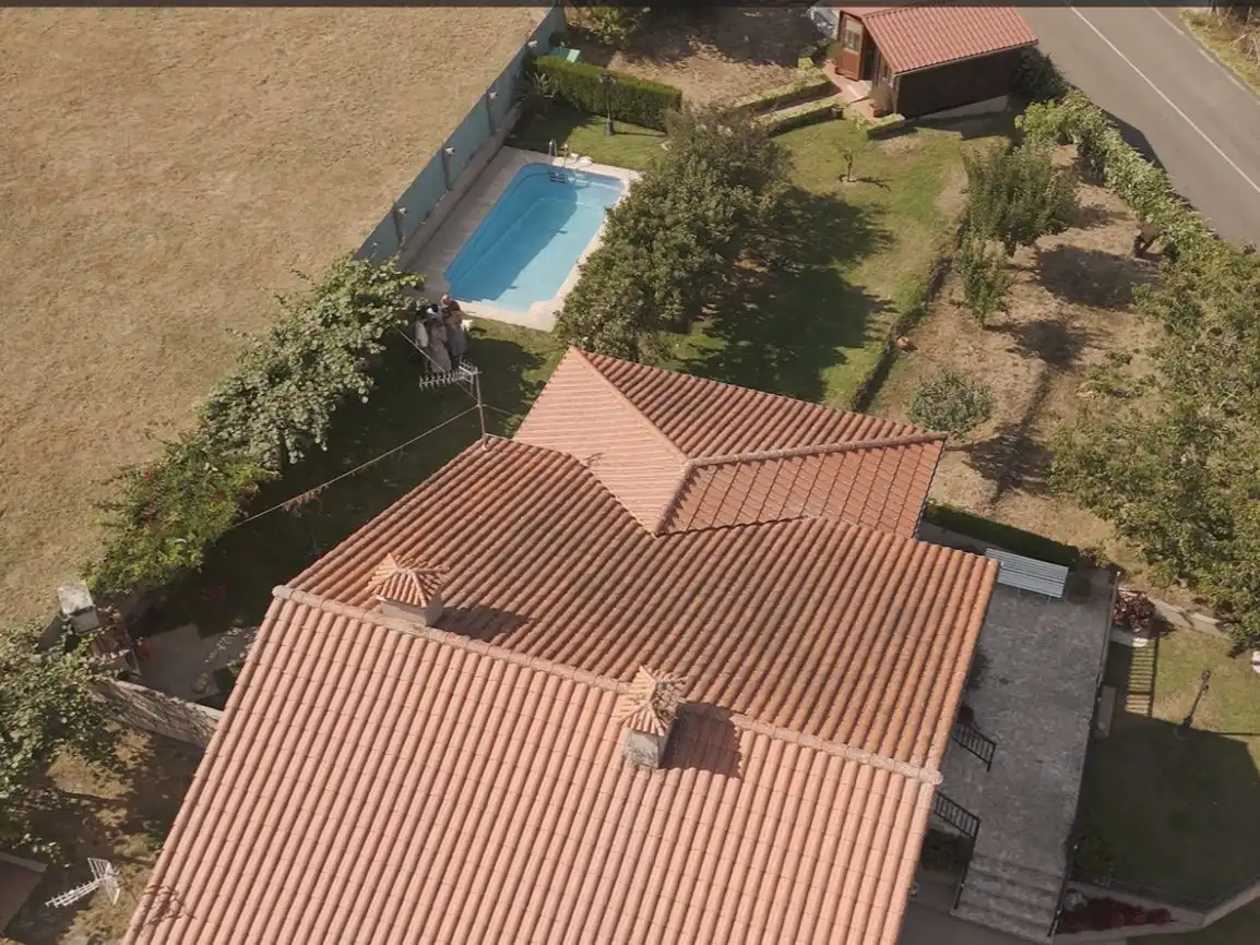 Vista exterior de Casa o xalet en venda en Campo Lameiro amb Piscina