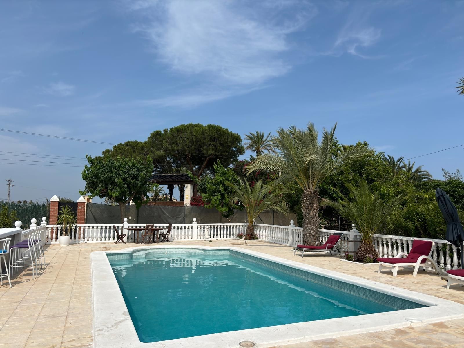 Piscina de Casa o xalet en venda en Elche / Elx amb Aire condicionat, Jardí privat i Terrassa
