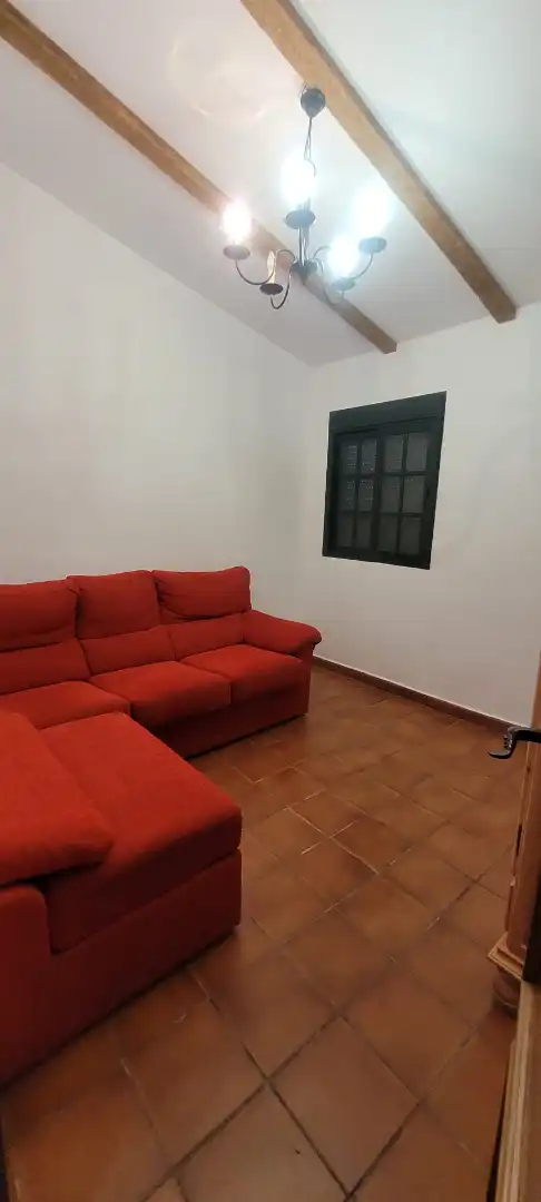 Sala d'estar de Finca rústica en venda en Los Barrios amb Jardí privat, Piscina i Moblat