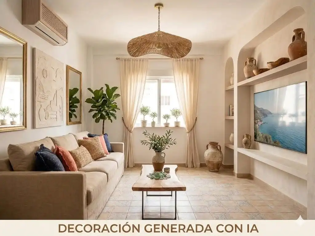 Sala d'estar de Pis en venda en Málaga amb Aire condicionat i Moblat