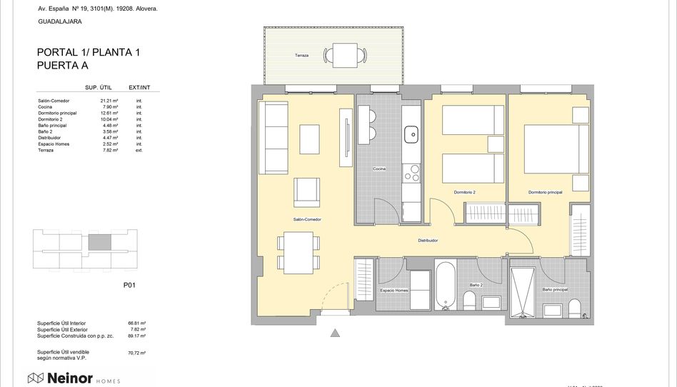 Foto 1 de Piso en venta en Calle Edgar Neville, Alovera, Guadalajara