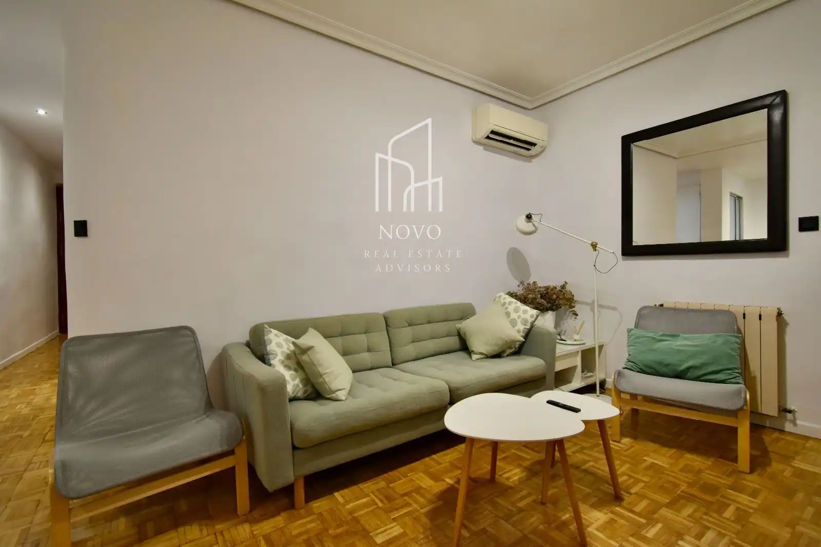 Sala de estar de Piso de alquiler en Madrid con Aire acondicionado, Calefacción y Amueblado