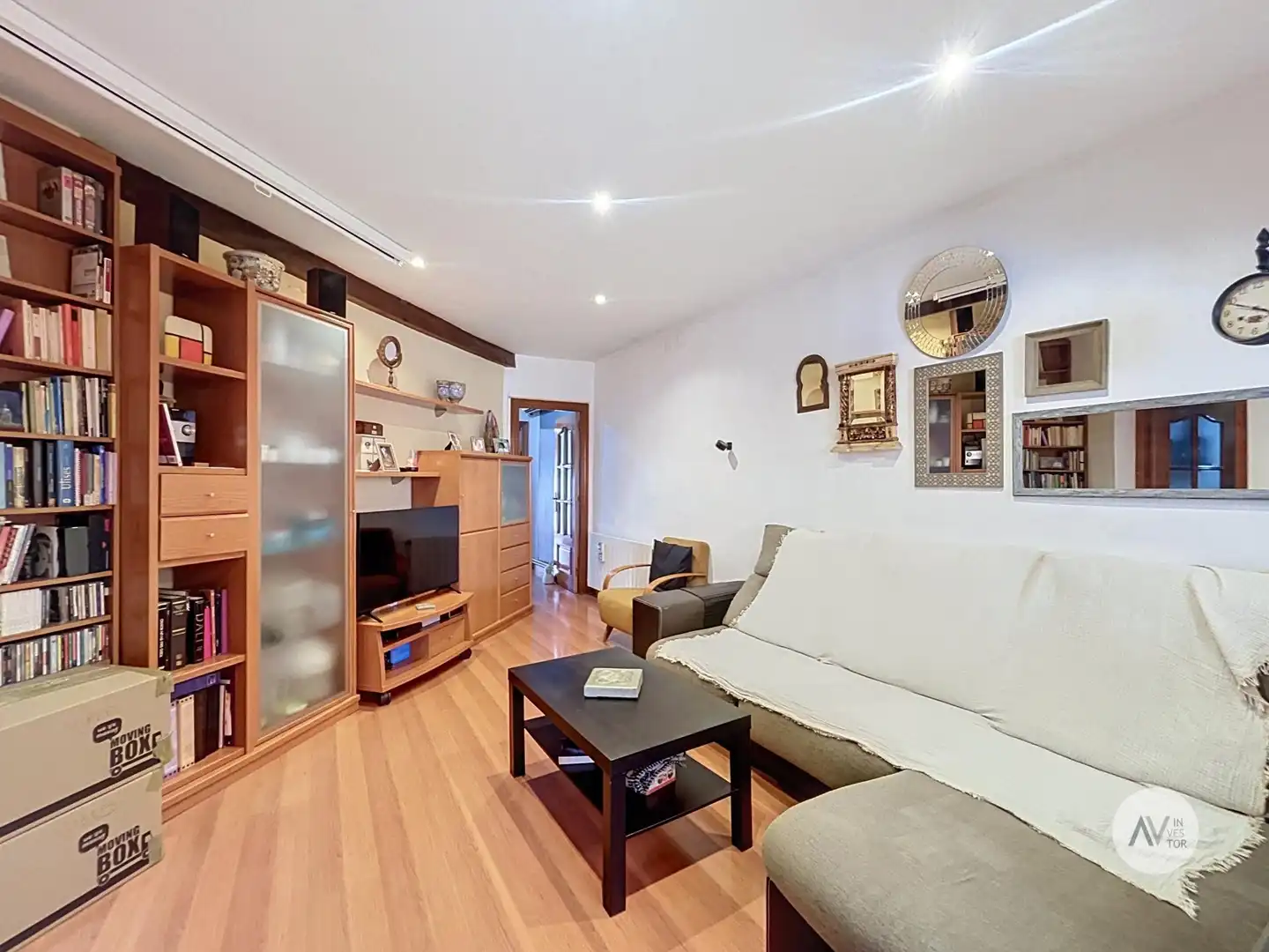 Sala de estar de Apartamento en venta en Barcelona con Aire acondicionado, Calefacción y Parquet