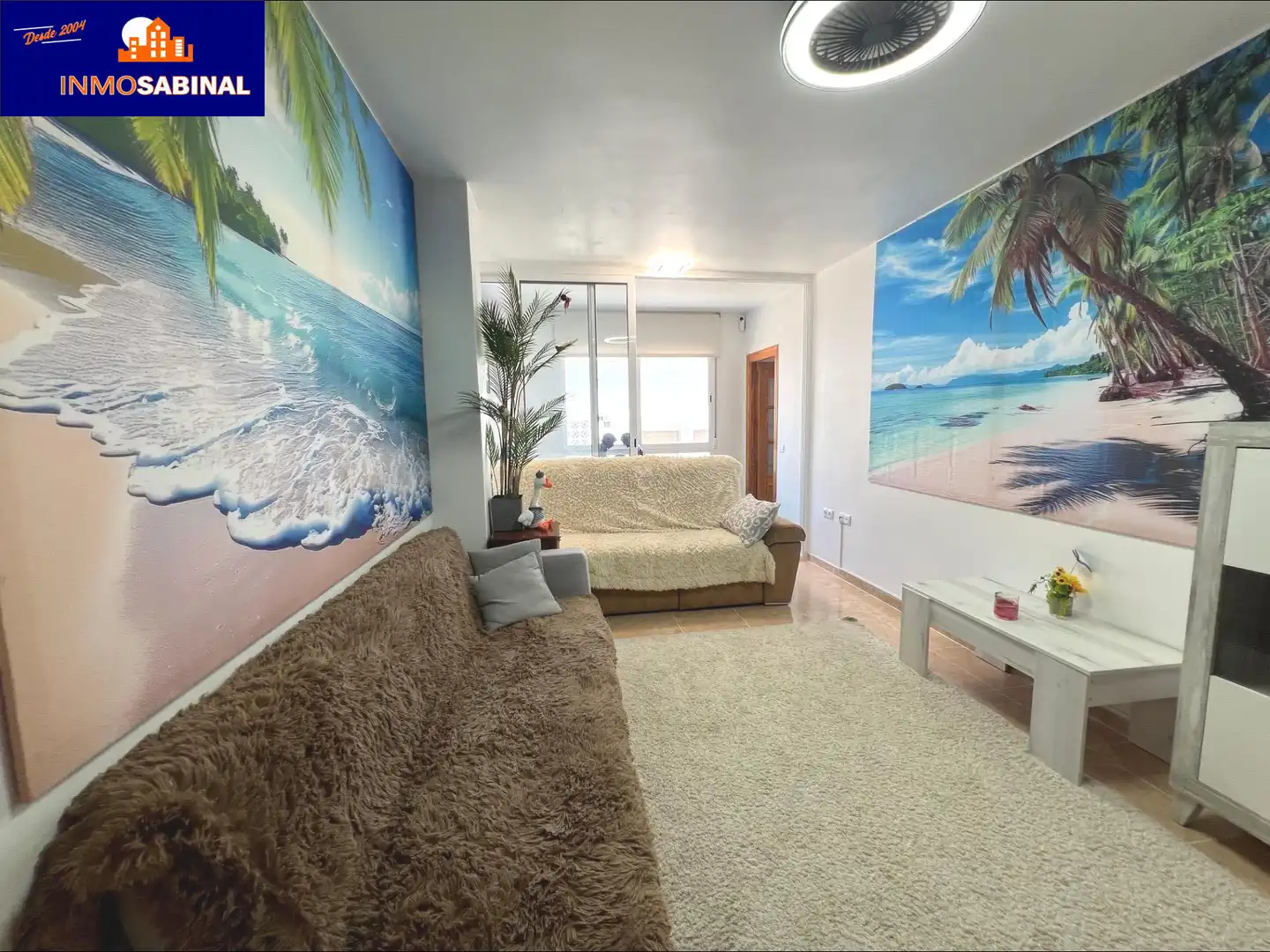 Sala de estar de Piso en venta en Roquetas de Mar con Amueblado