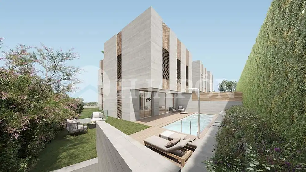 Exterior view of Houses for sale in Alella  with Private garden, Terrace and Swimming Pool