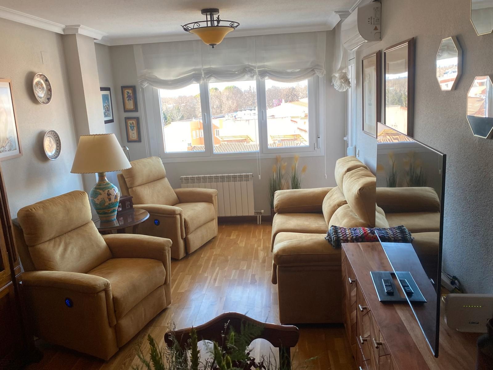 Living room of Flat for sale in Ciudad Real Capital  with Air Conditioner, Heating and Parquet flooring