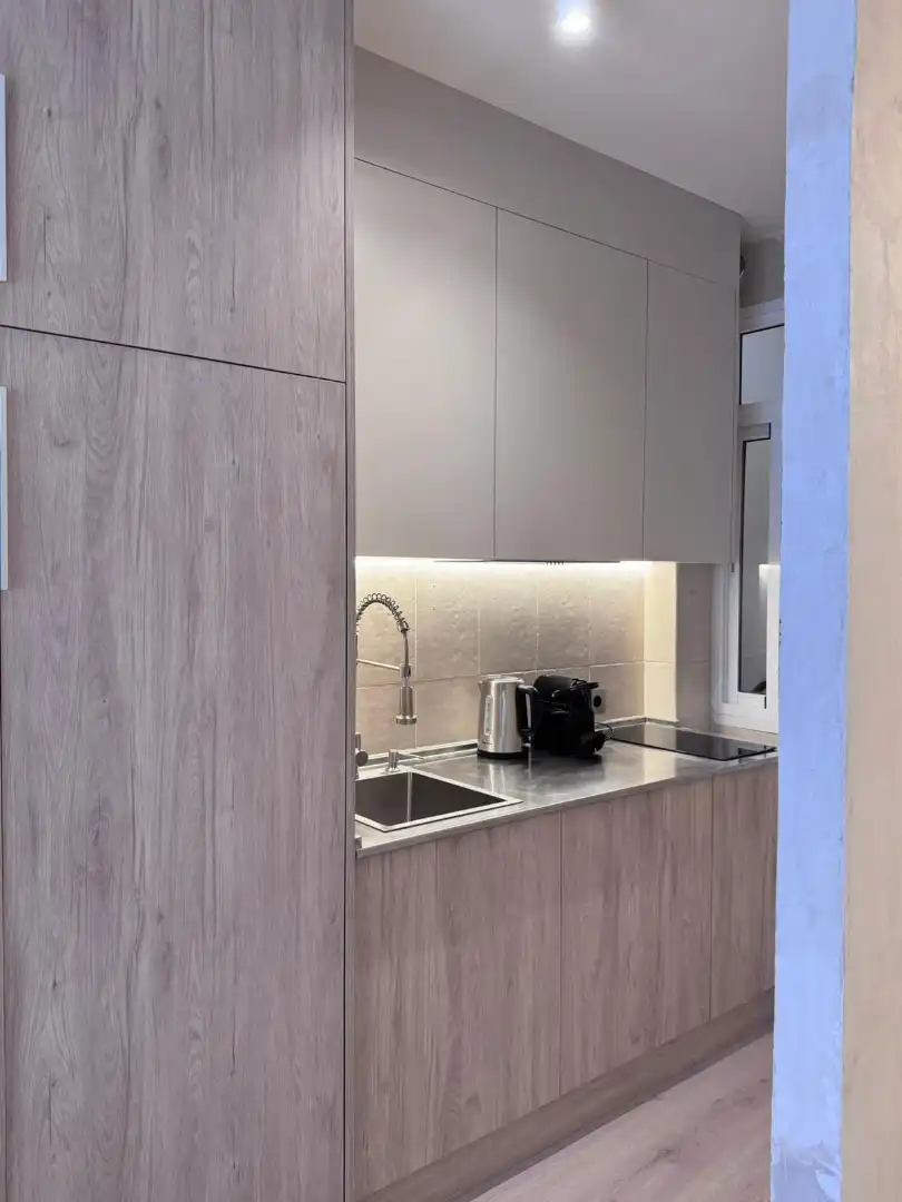 Cuina de Apartament de lloguer en Málaga amb Moblat i Rentadora