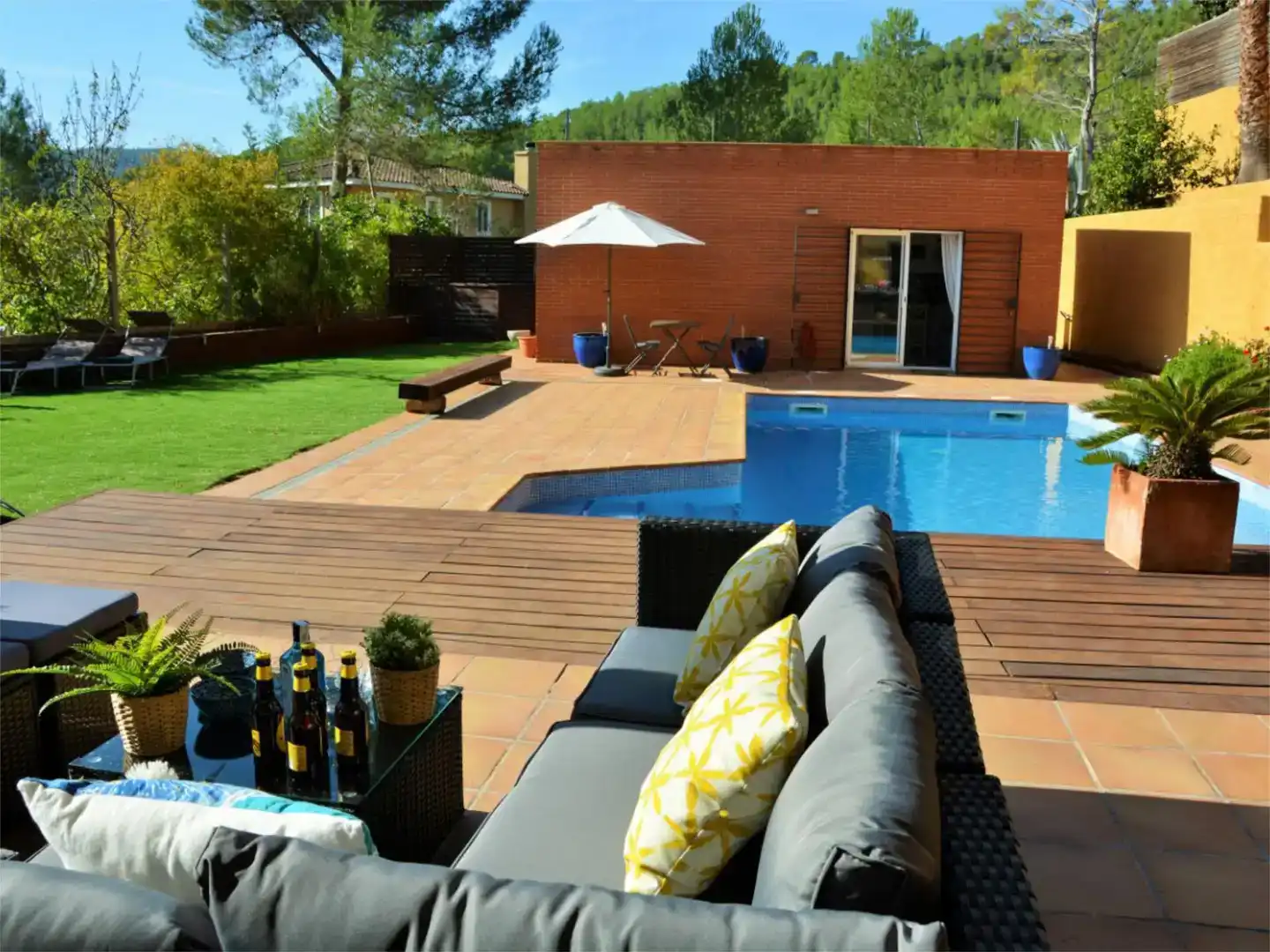 Terrace of Houses for rent in Olivella  with Air Conditioner, Private garden and Parquet flooring