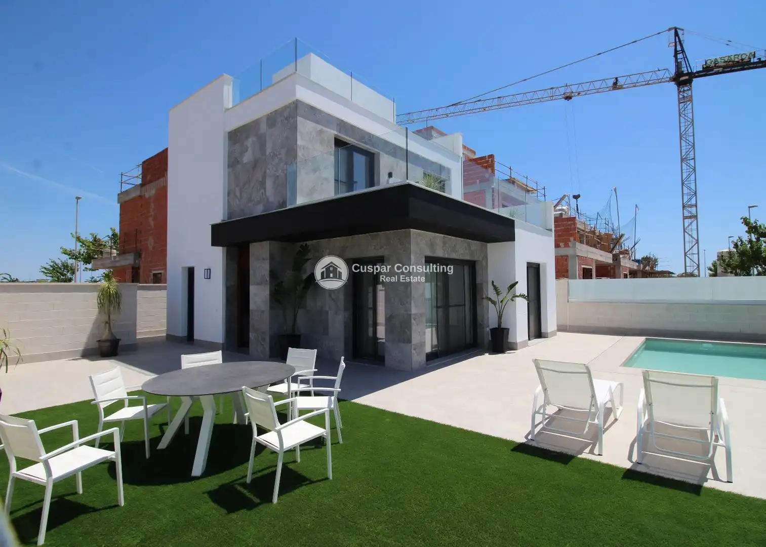 Vista exterior de Casa o xalet en venda en Pilar de la Horadada amb Aire condicionat, Calefacció i Jardí privat