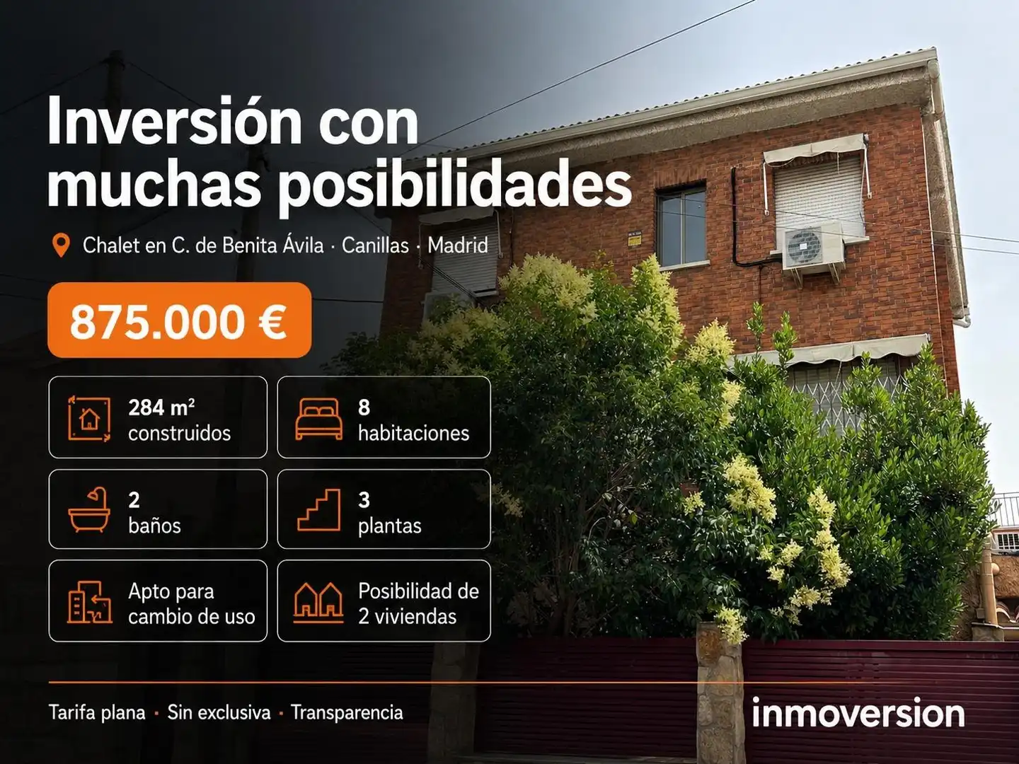 Vista exterior de Casa o xalet en venda en Madrid amb Calefacció i Terrassa