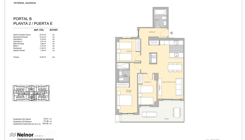 Photo 1 from new construction home in Flat for sale in   Calle Carrasca, 1, Parc Central, Valencia