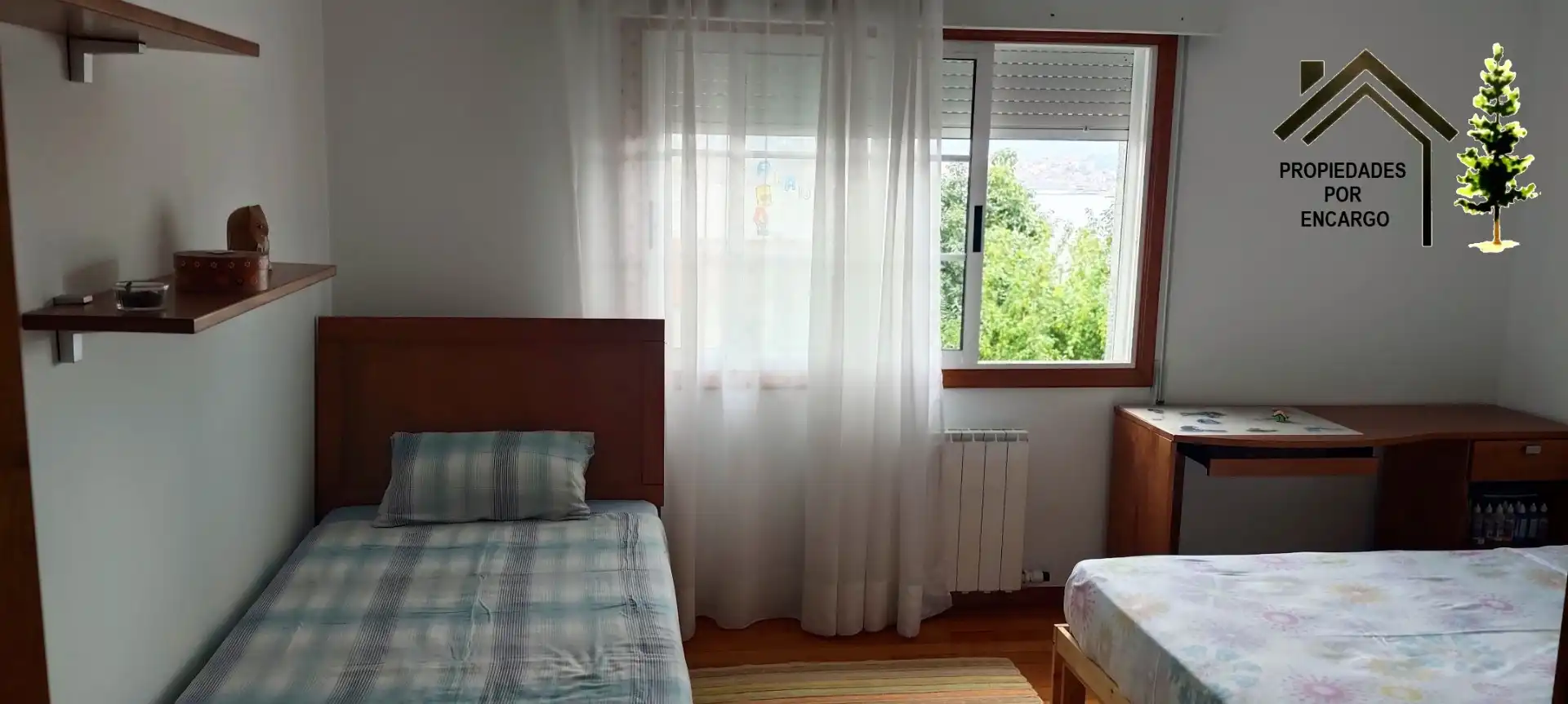 Dormitori de Casa o xalet en venda en Moaña amb Calefacció, Jardí privat i Terrassa