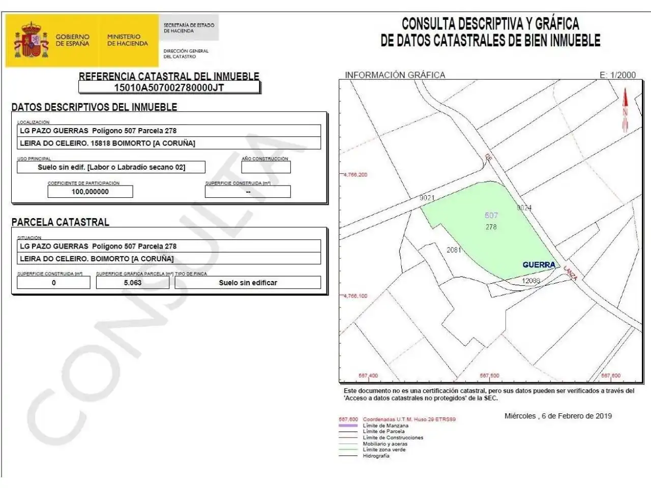 Rural land for sale in PAZO GUERRAS 1, imagen 3