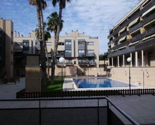 Exterior view of Duplex for sale in Badalona  with Air Conditioner, Swimming Pool and Balcony