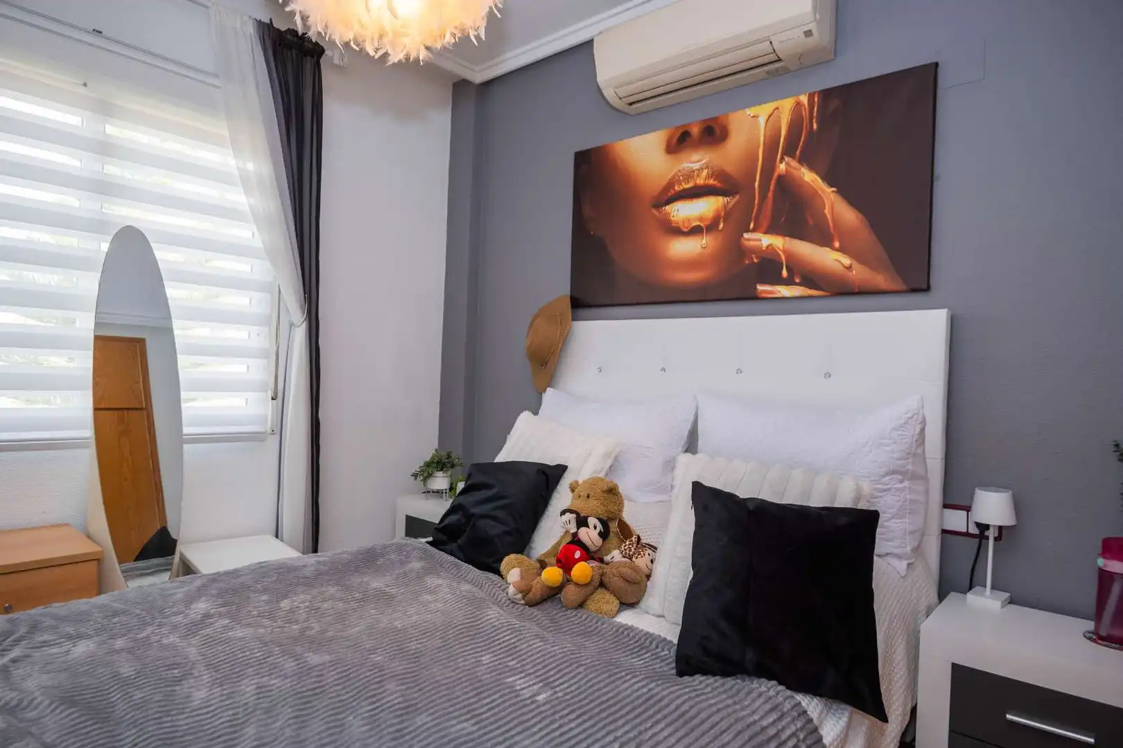 Schlafzimmer von Einfamilien-Reihenhaus zum Verkauf in Orihuela mit Klimaanlage, Heizung und Terrasse