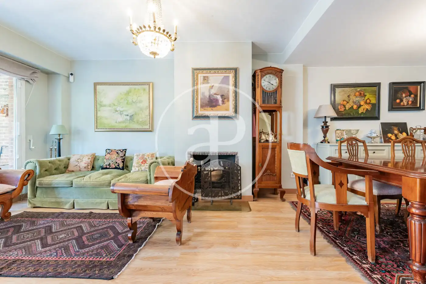 Sala de estar de Casa adosada en venta en Madrid con Aire acondicionado, Calefacción y Jardín privado
