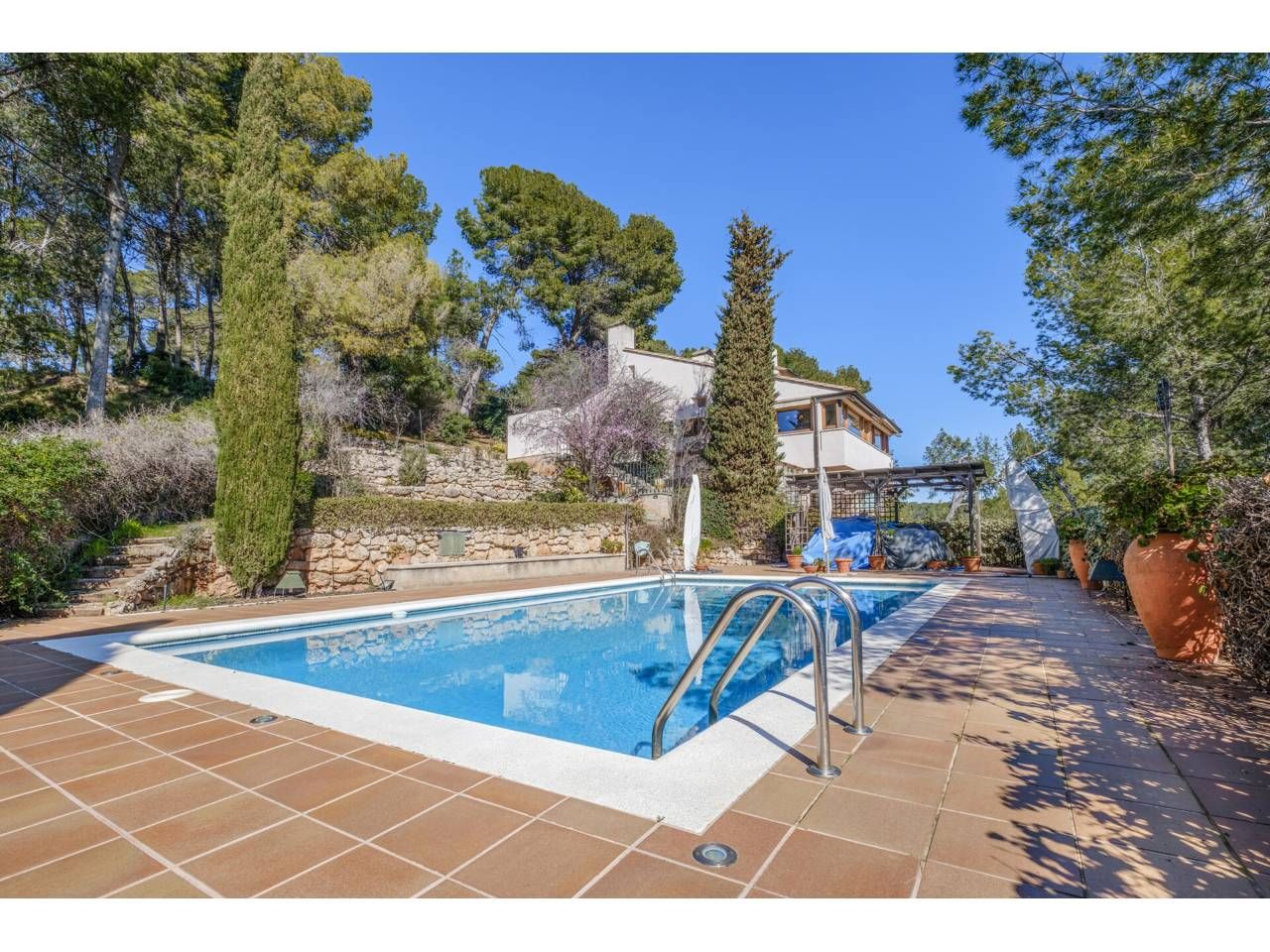Swimming pool of House or chalet for sale in Matadepera  with Heating, Private garden and Parquet flooring