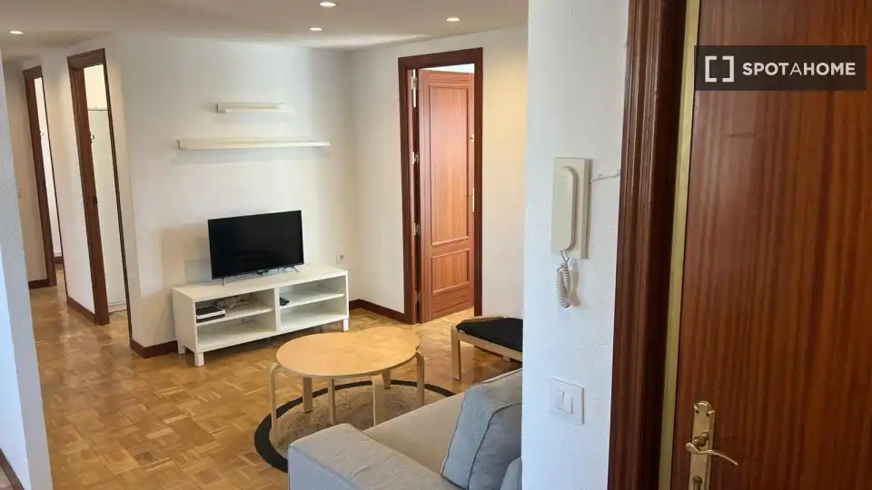 Sala de estar de Piso de alquiler en Madrid con Aire acondicionado, Calefacción y Amueblado