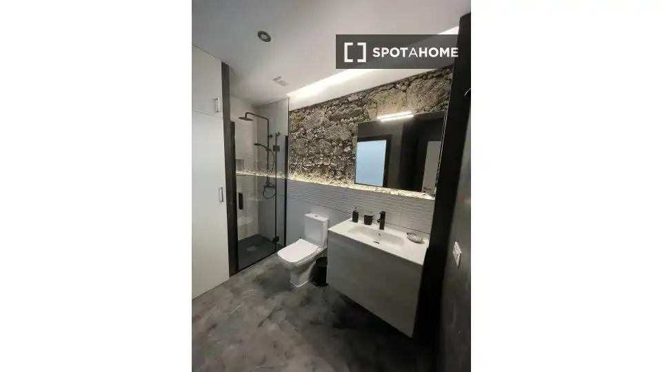 Bany de Apartament per a compartir en Las Palmas de Gran Canaria amb Aire condicionat, Terrassa i Moblat