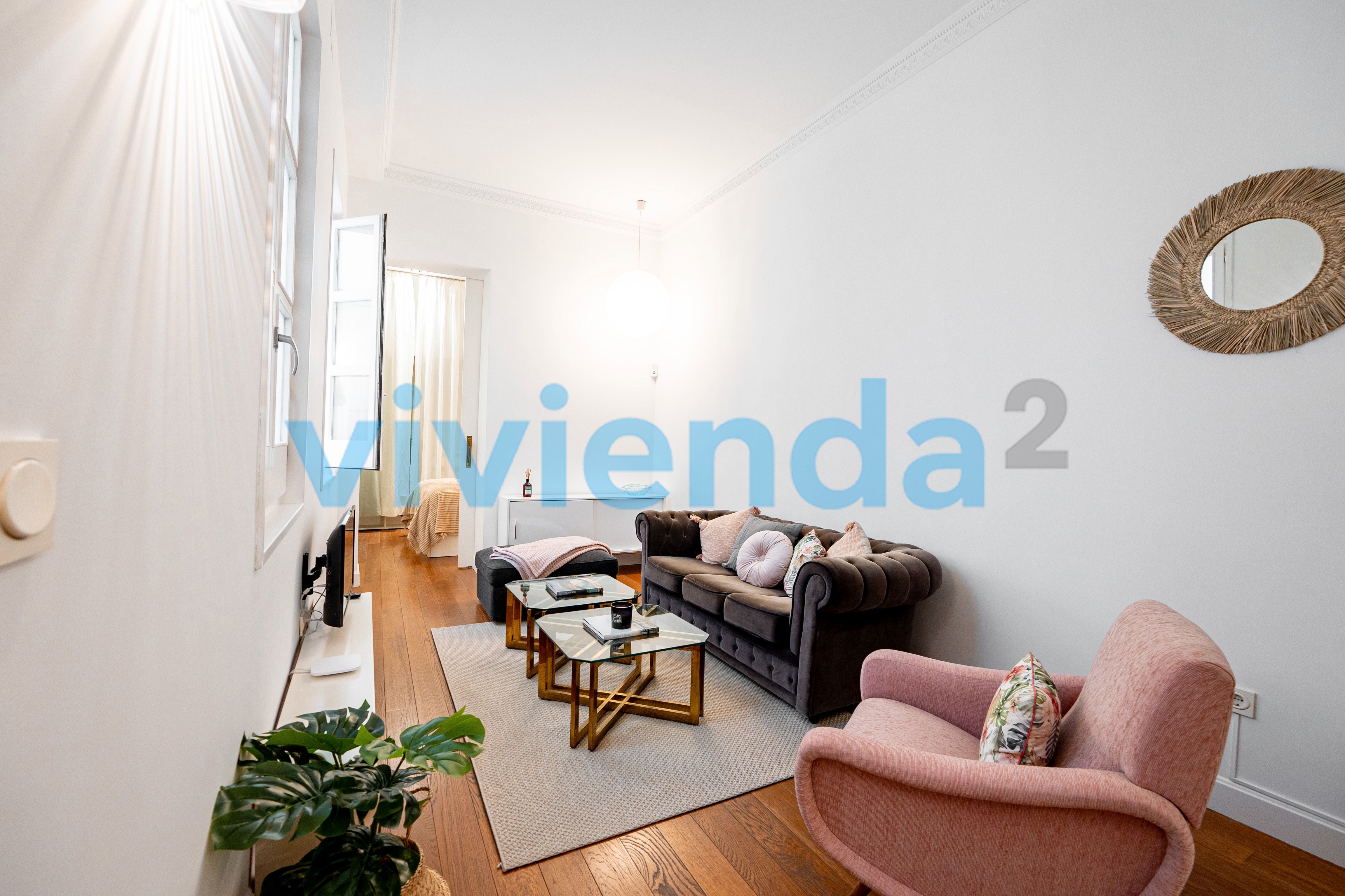 Sala de estar de Piso de alquiler en  Madrid Capital con Balcón
