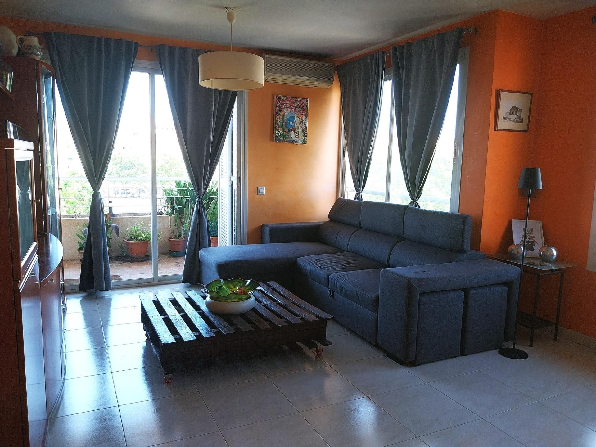 Living room of Apartment for sale in  Palma de Mallorca  with Air Conditioner, Private garden and Terrace