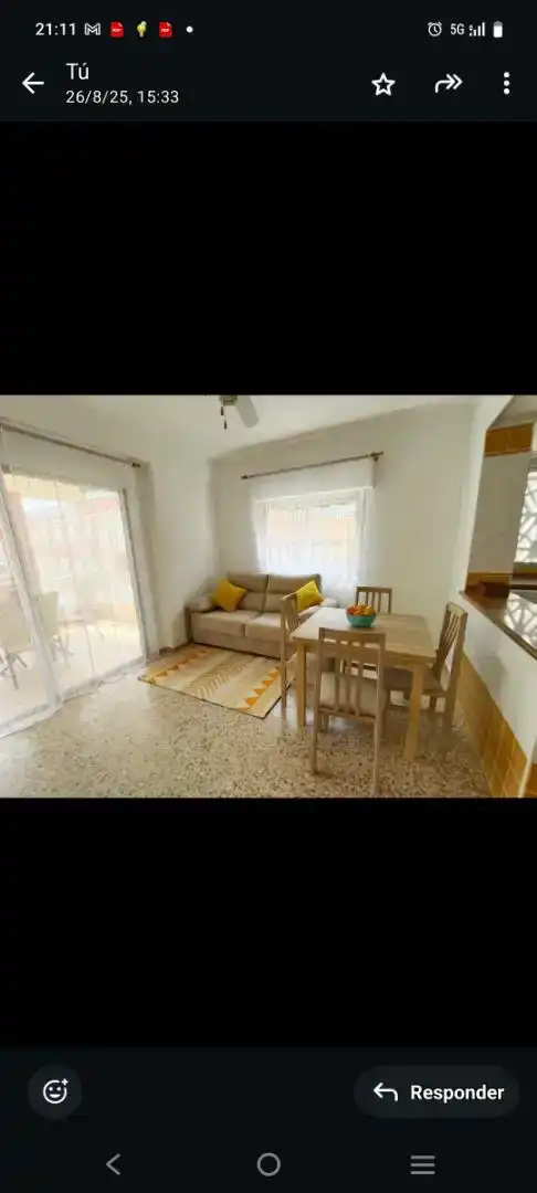 Wohnzimmer von Wohnung zur Miete in Sueca mit Klimaanlage und Balkon