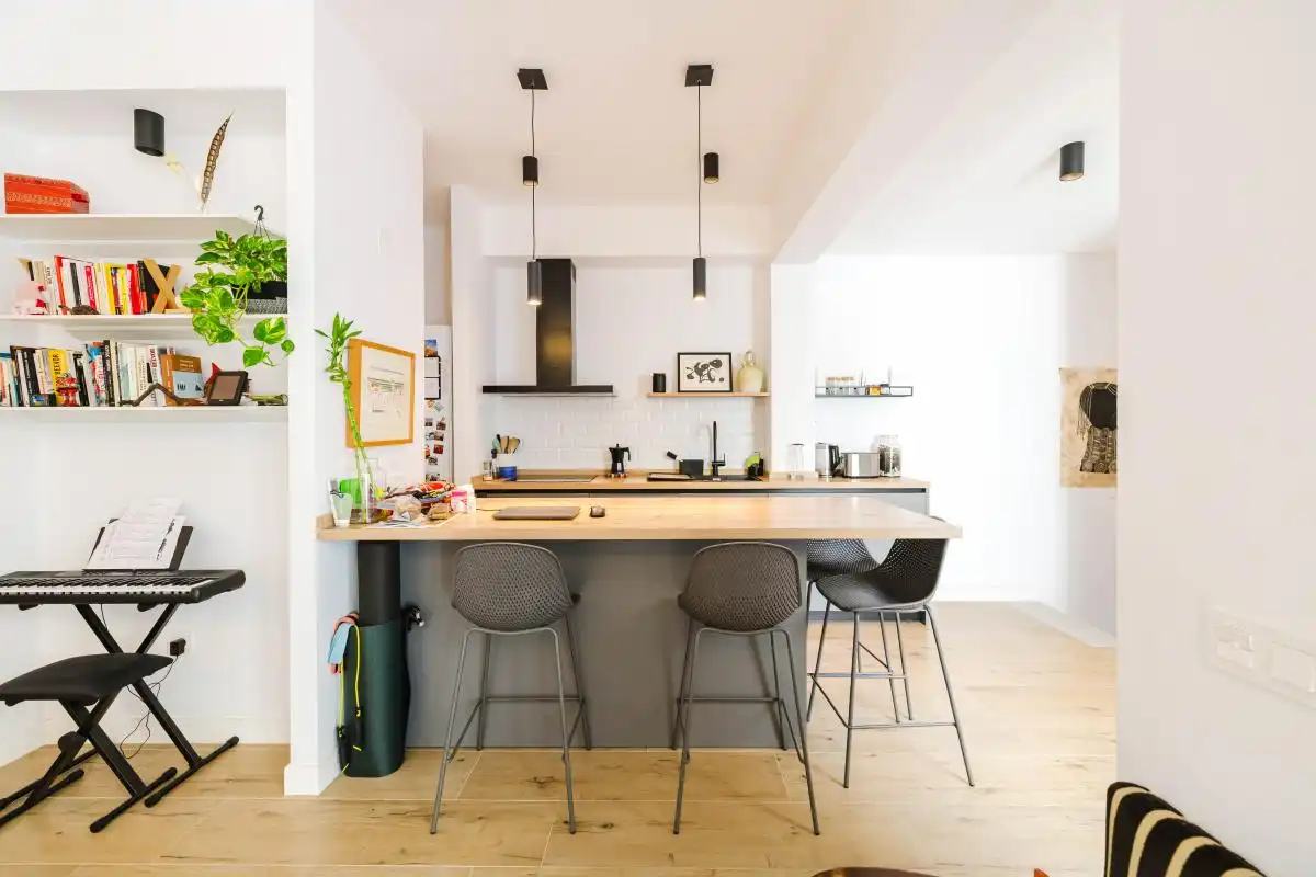 Cocina de Casa adosada en venta en Málaga con Aire acondicionado, Calefacción y Jardín privado