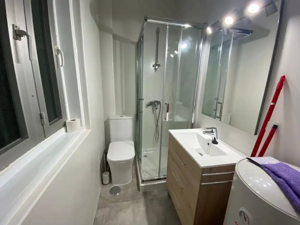 Bany de Apartament de lloguer en Madrid amb Moblat