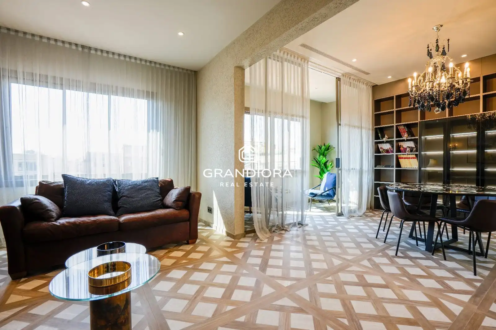 Sala d'estar de Apartament de lloguer en Badalona amb Aire condicionat, Calefacció i Moblat