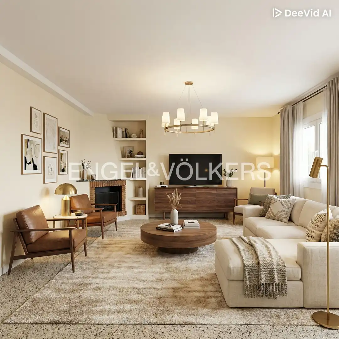 Sala de estar de Casa o chalet en venta en Barcelona con Aire acondicionado, Calefacción y Jardín privado