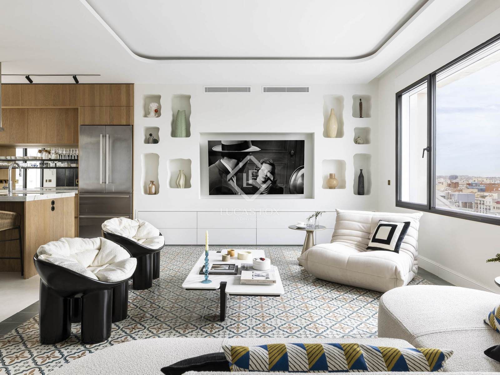 Living room of Attic for sale in  Madrid Capital  with Air Conditioner, Heating and Swimming Pool