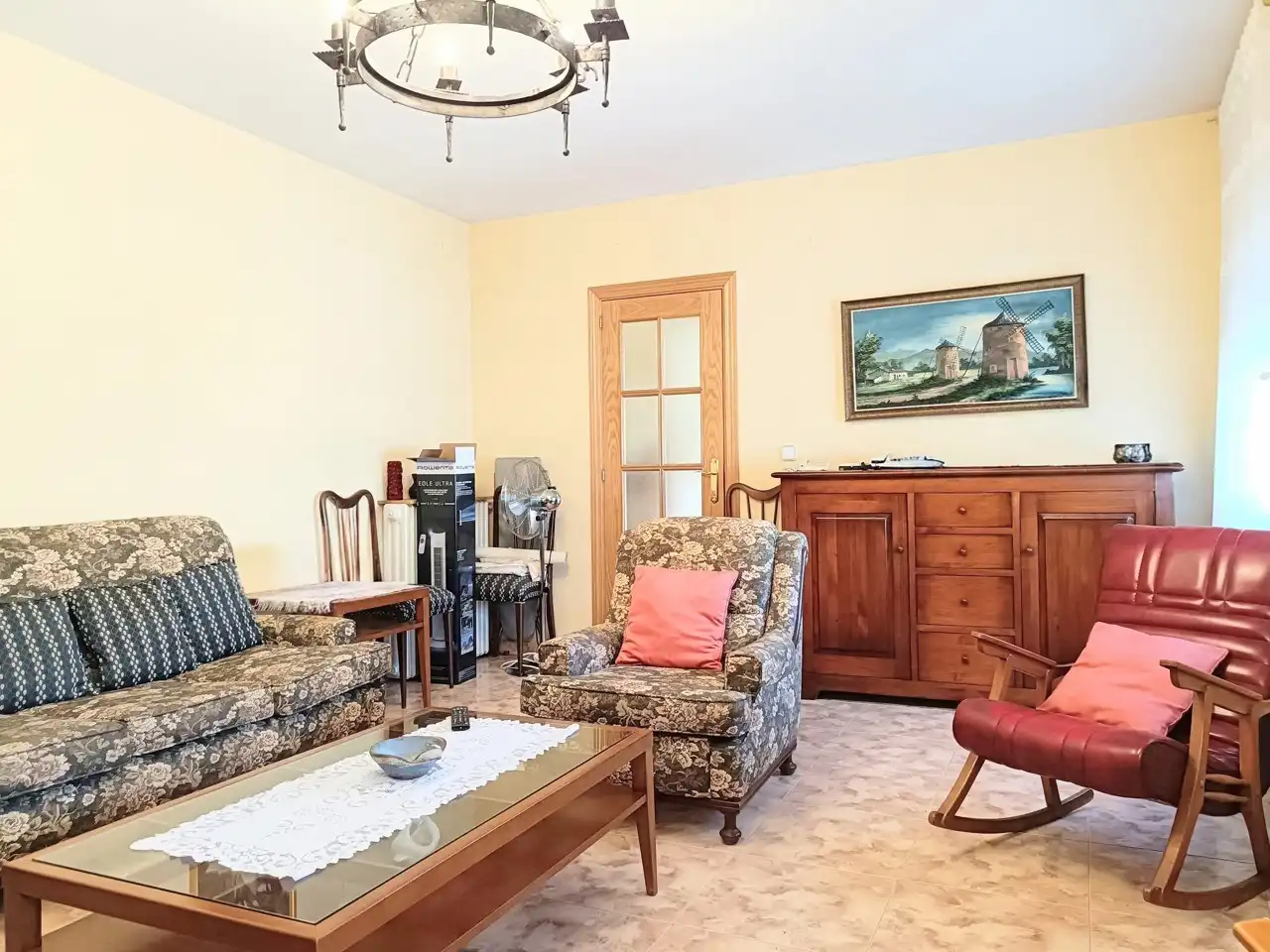 Sala d'estar de Casa adosada de lloguer en El Álamo amb Aire condicionat, Calefacció i Terrassa
