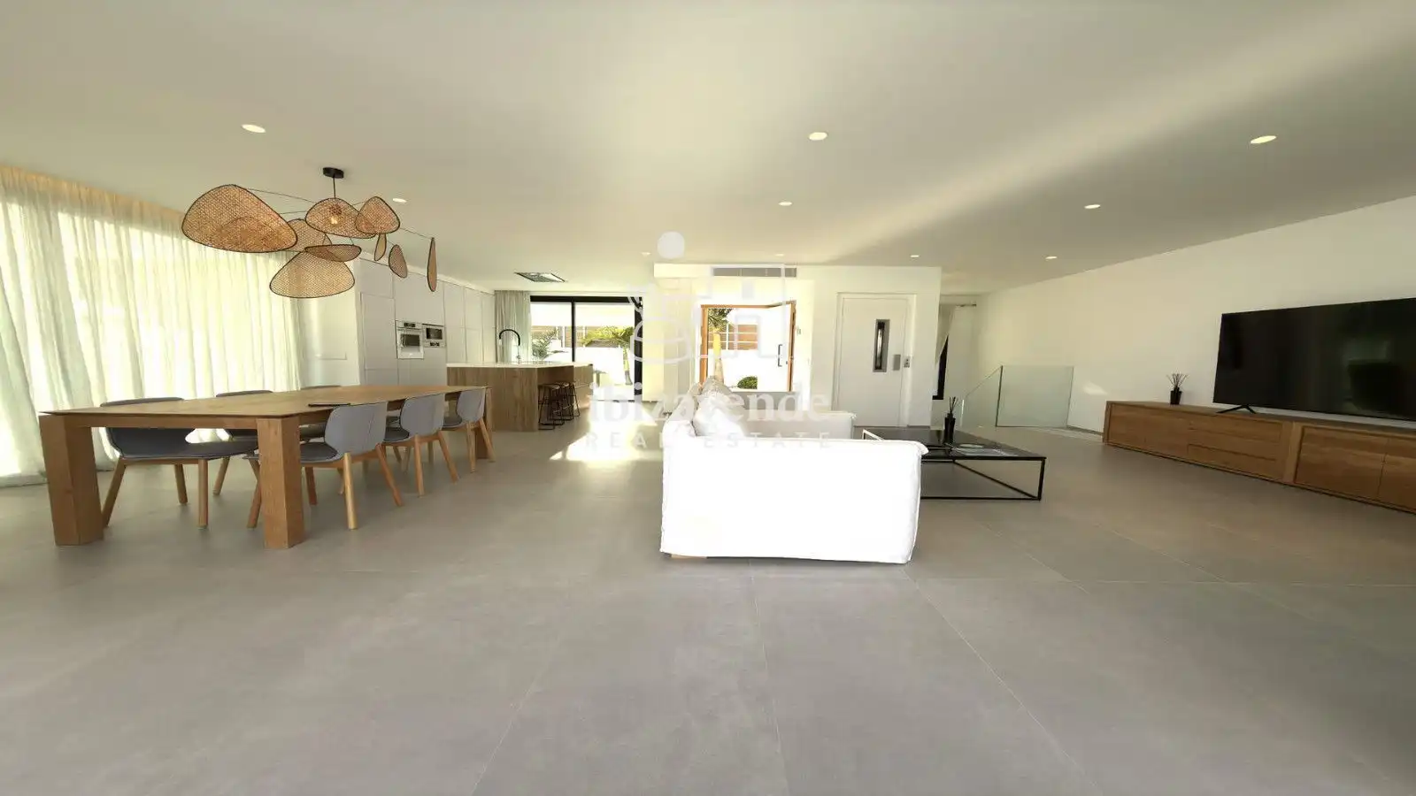 Sala de estar de Casa o chalet de alquiler en Santa Eulària des Riu con Aire acondicionado, Calefacción y Piscina
