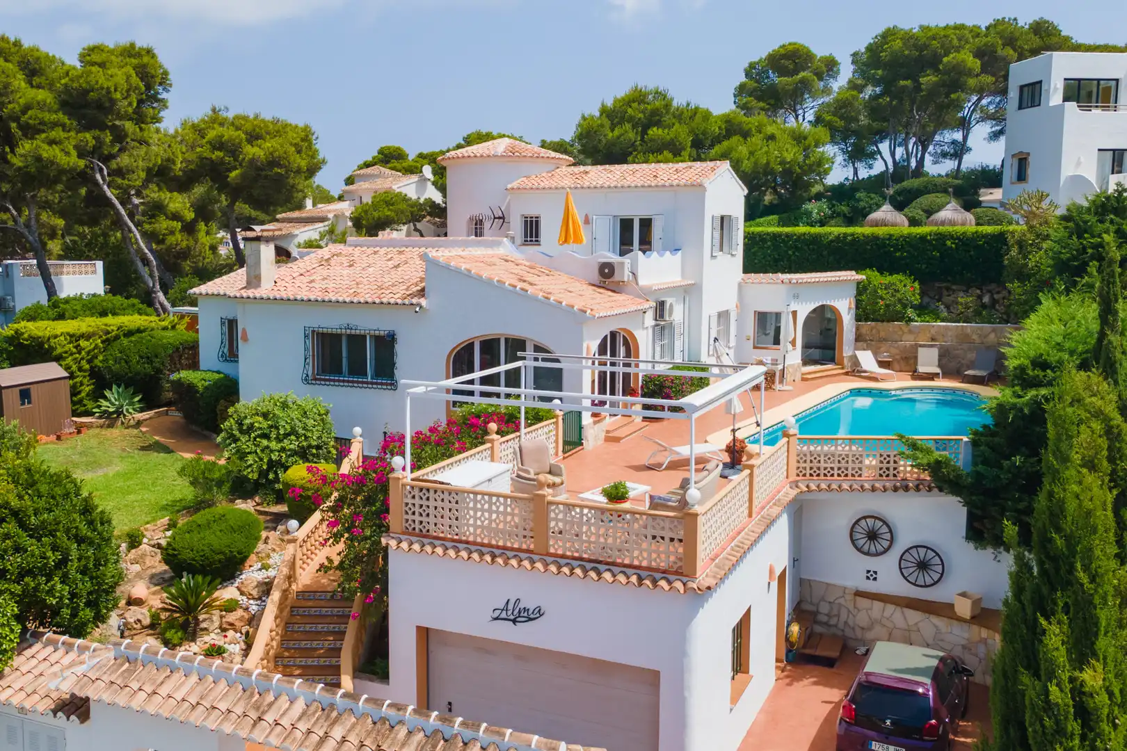 Vista exterior de Casa o xalet en venda en Jávea / Xàbia amb Aire condicionat, Calefacció i Jardí privat