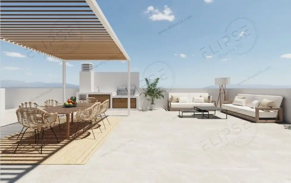 Terraza de Casa o chalet en venta en San Pedro del Pinatar con Aire acondicionado, Calefacción y Jardín privado