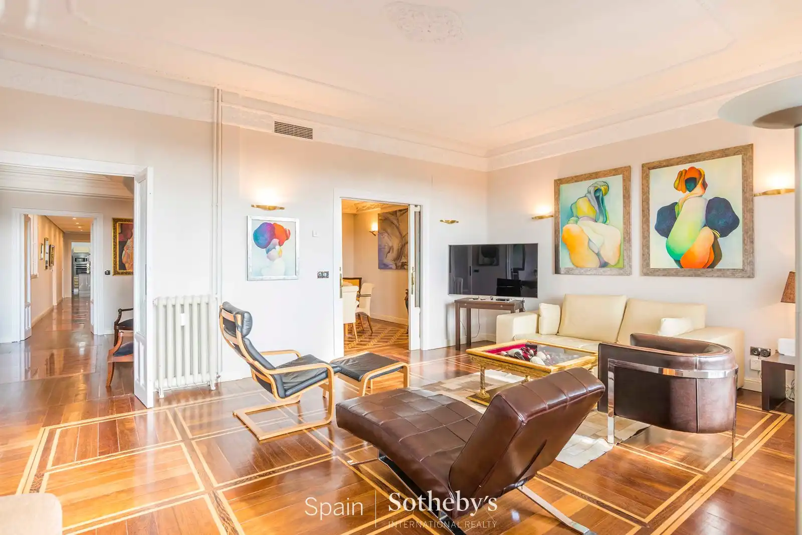 Sala d'estar de Apartament de lloguer en Madrid amb Aire condicionat i Calefacció