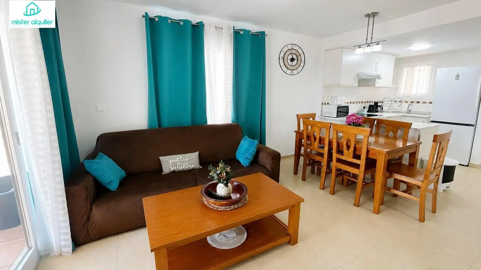 Sala de estar de Apartamento de alquiler en Mutxamel con Calefacción, Jardín privado y Terraza