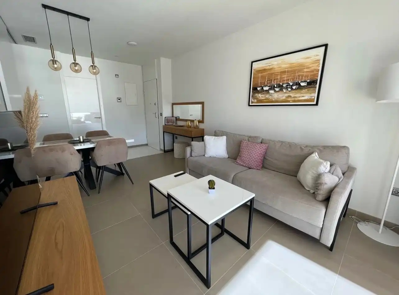 Living room of Flat for rent in Benidorm  with Furnished, TV and Balcony