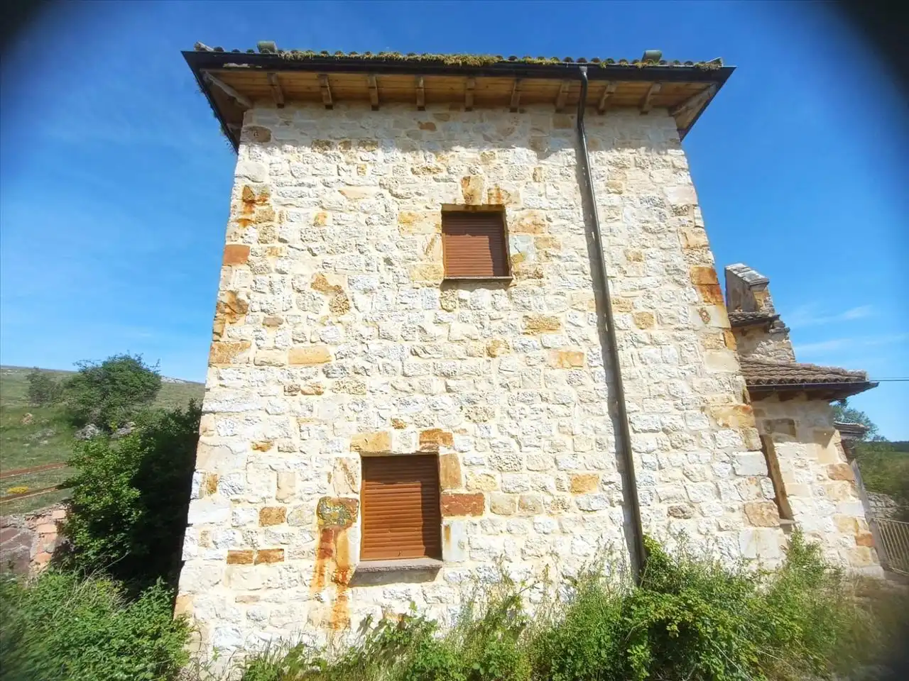 Vista exterior de Casa o chalet en venta en Salinas de Pisuerga con Jardín privado, Parquet y Trastero