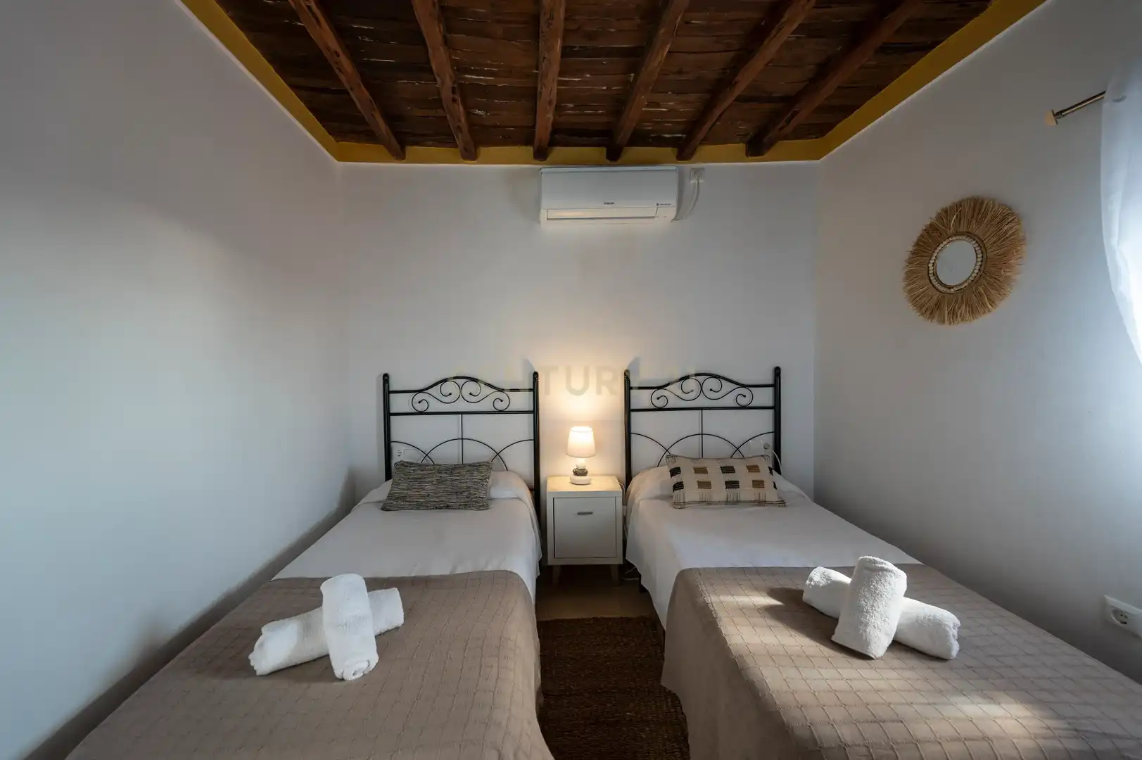 Schlafzimmer von Haus oder Chalet zur Miete in Sant Josep de sa Talaia mit Klimaanlage, Privatgarten und Möbliert