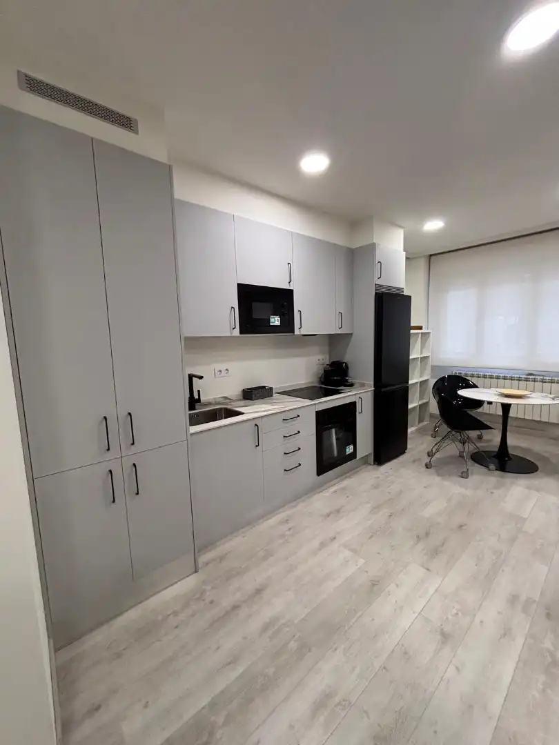 Cocina de Apartamento de alquiler en Oviedo  con Calefacción, Parquet y Amueblado