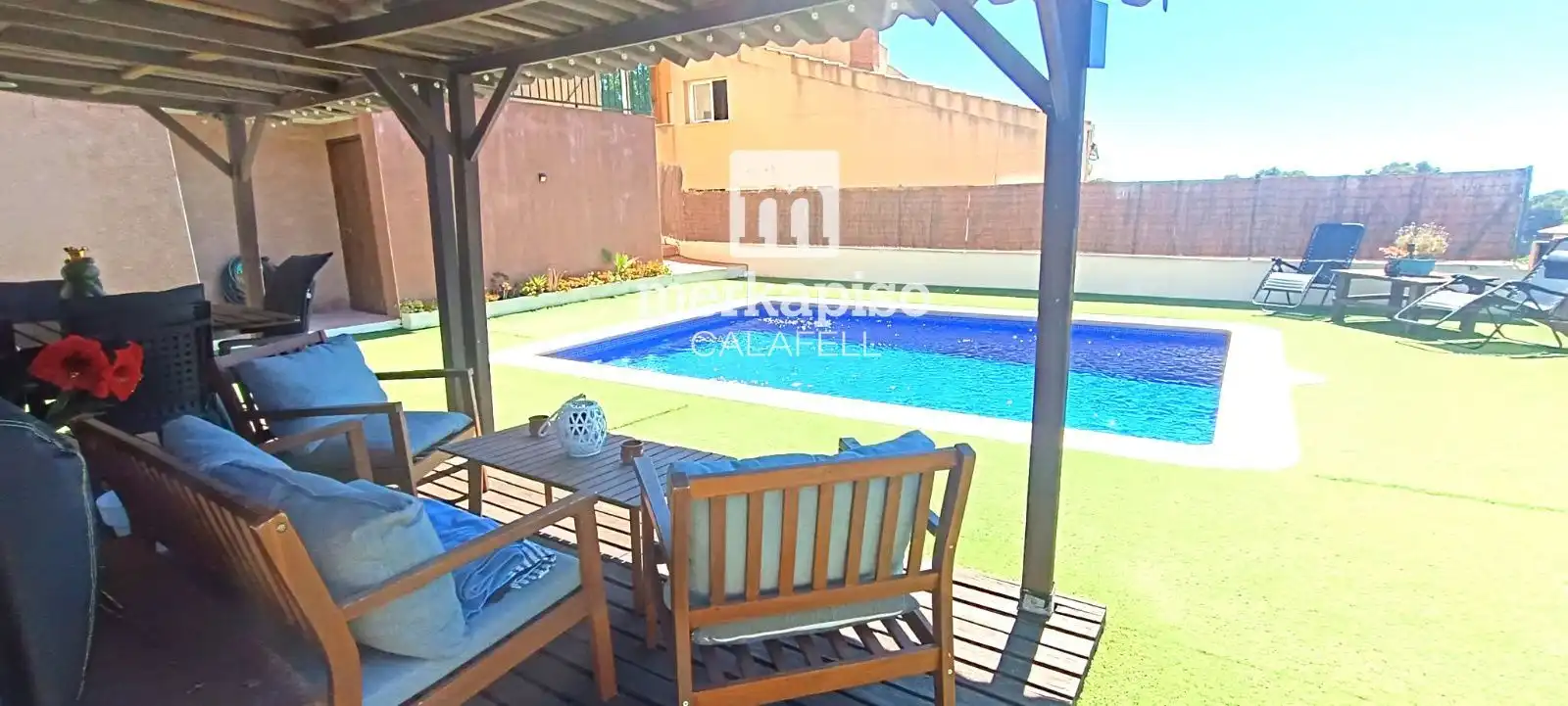 Terraza de Casa adosada en venta en Calafell con Aire acondicionado, Calefacción y Jardín privado