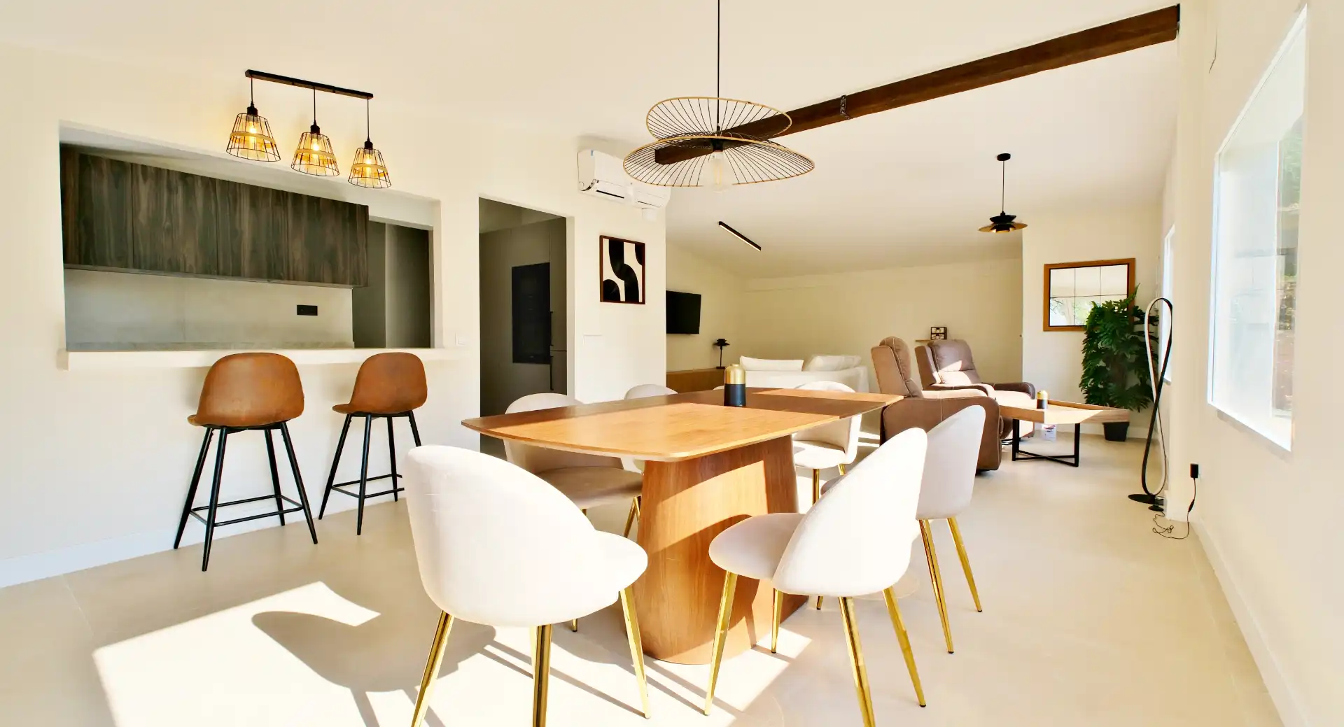 Dining room of Houses for rent in Sagunto / Sagunt  with Air Conditioner, Heating and Private garden