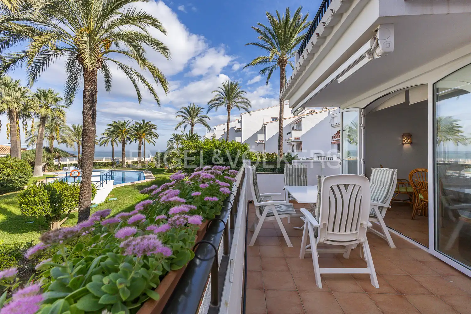 Terrace of Flat for rent in Dénia  with Air Conditioner, Heating and Terrace