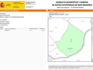 Terreno rústico en venta en Partida el Molinar