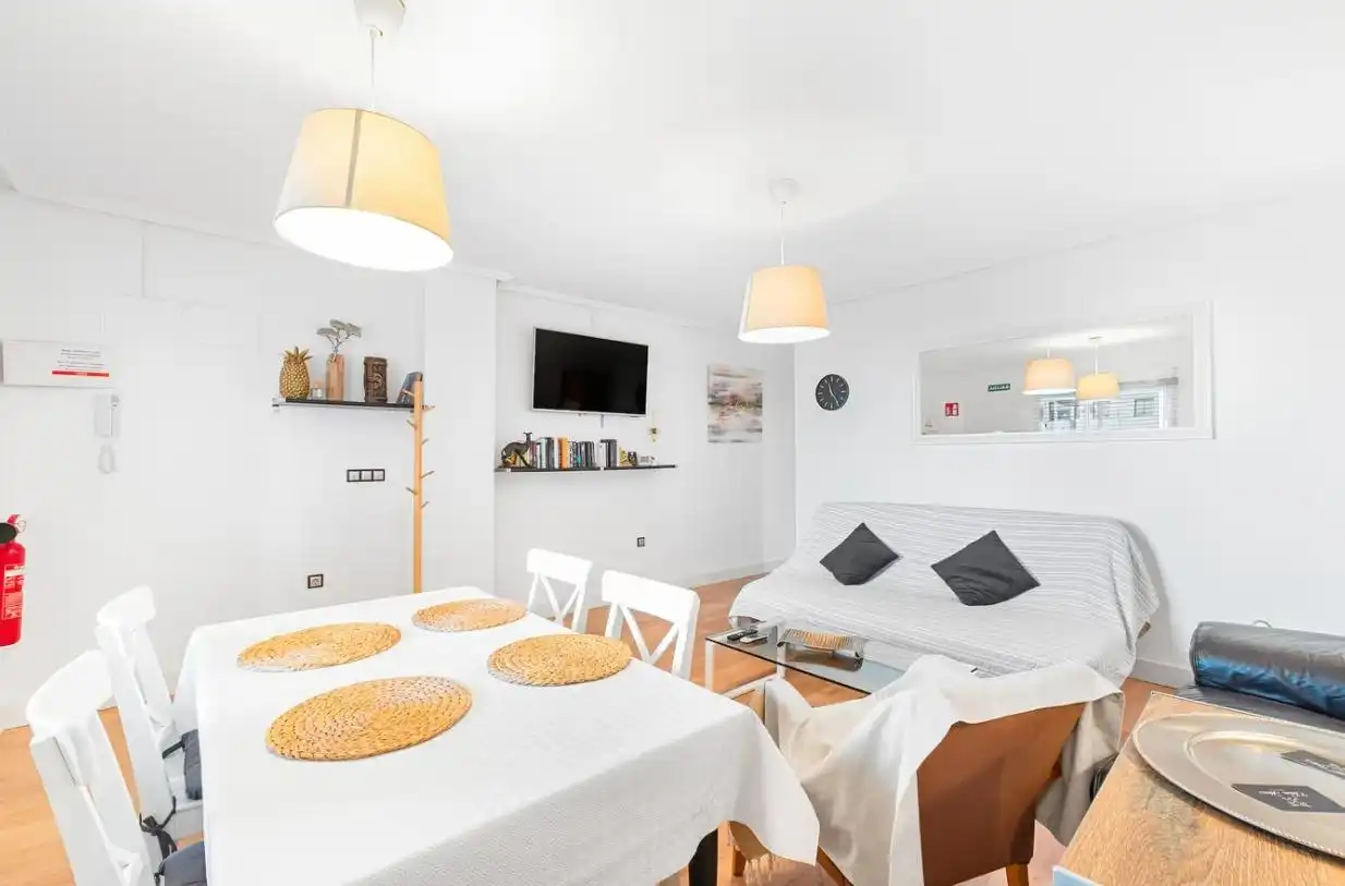 Wohnzimmer von Wohnungen zur Miete in Torrevieja mit Klimaanlage, Heizung und Privatgarten
