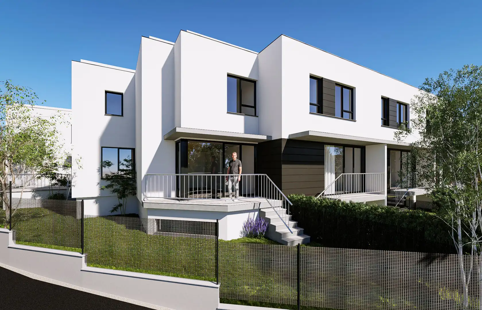 Vista exterior de Casa adosada en venta en Piélagos con Calefacción, Jardín privado y Parquet