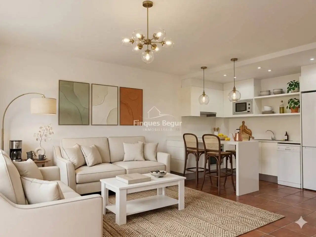 Living room of Apartments for sale in Begur  with Terrace, Furnished and Balcony