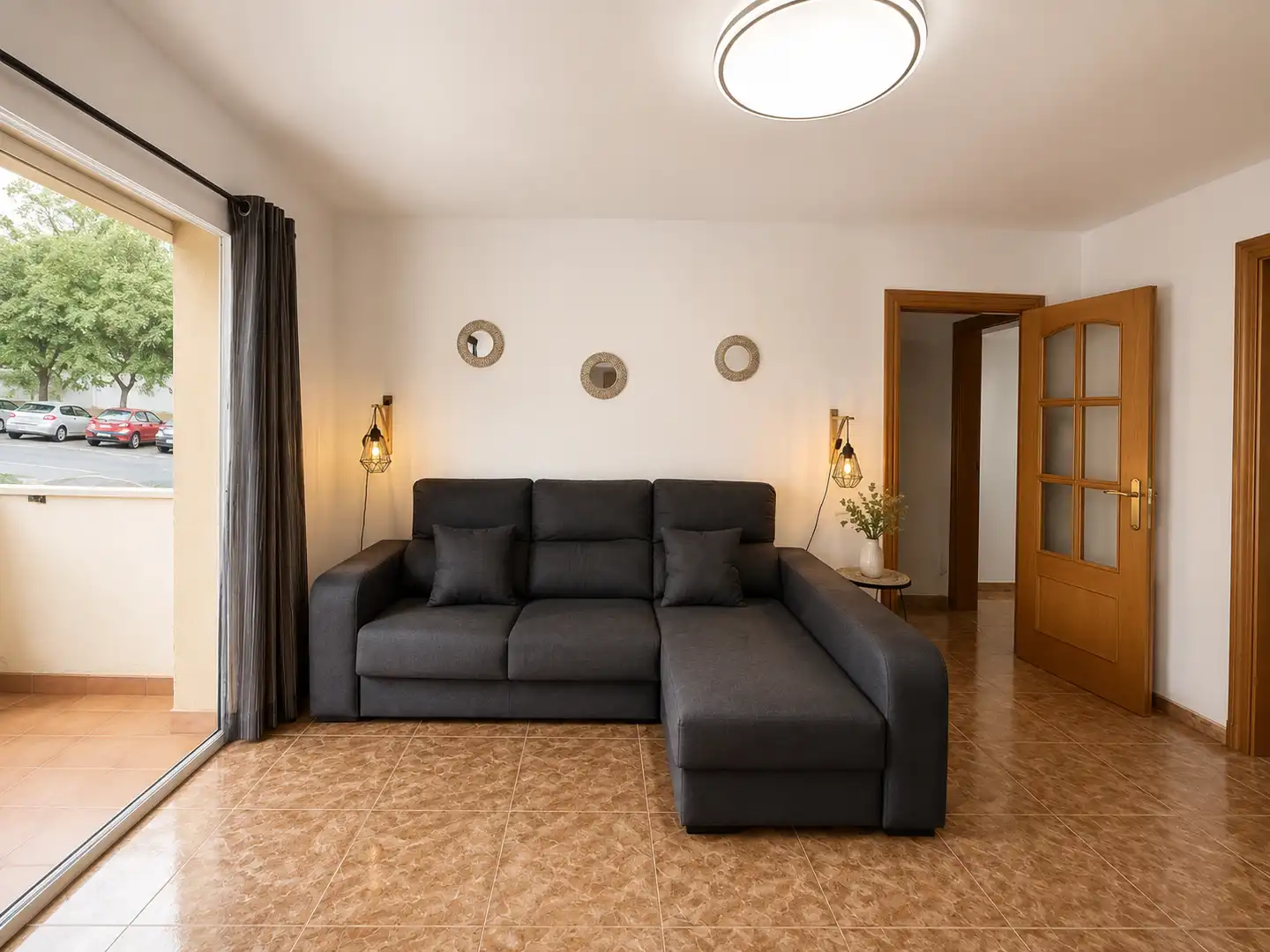 Sala de estar de Piso en venta en Badalona con Amueblado